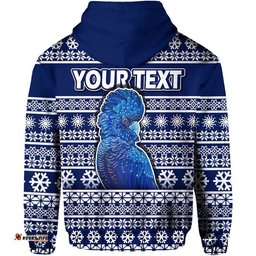 custom personalised australian cockatoo christmas vibe with aboriginal dot painting style zip up and pullover hoodie