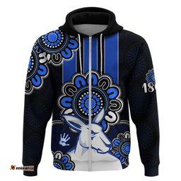 afl north melbourne kangaroos 1869 aboriginal hoodie