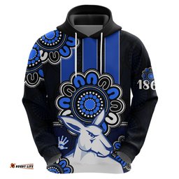 afl north melbourne kangaroos 1869 aboriginal hoodie
