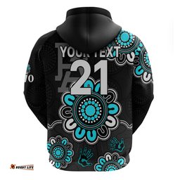 custom personalised afl port adelaide power 1870 aboriginal hoodie