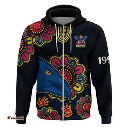 afl adelaide football the crows 1990 aboriginal hoodie