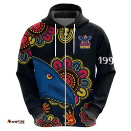 afl adelaide football the crows 1990 aboriginal hoodie