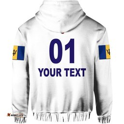 custom personalised barbados cricket pride zip up and pullover hoodie special style