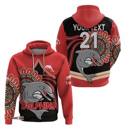 custom personalised nrl redcliffe dolphins hoodie