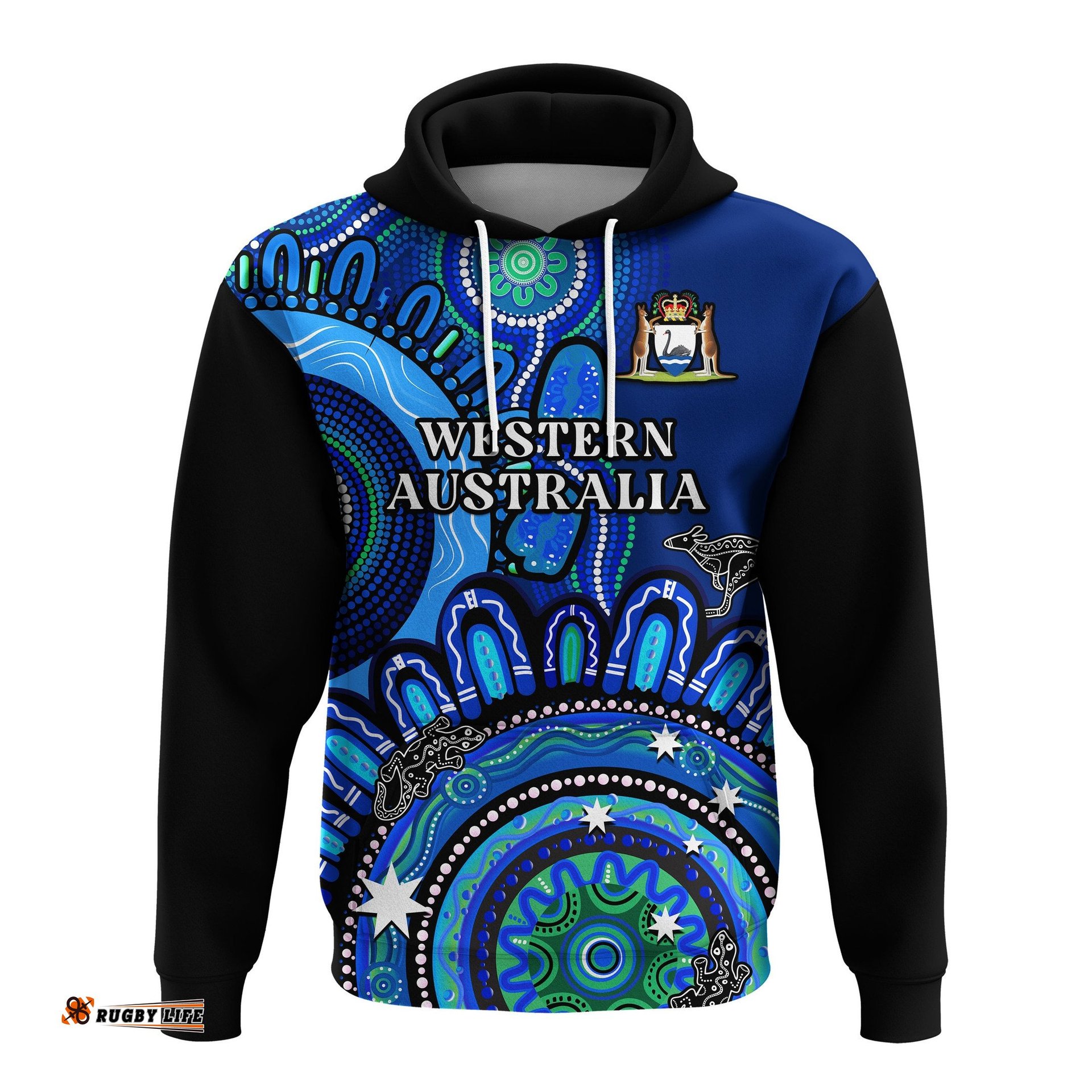 western australia state hoodie wa aussie indigenous art