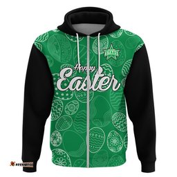 custom personalised melbourne stars cricket happy easter day zip up and pullover hoodie simple style