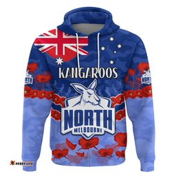 kangaroos football anzac zip up and pullover hoodie lest we forget