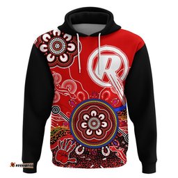 custom personalised melbourne renegades zip up and pullover hoodie cricket indigenous aboriginal lizard version