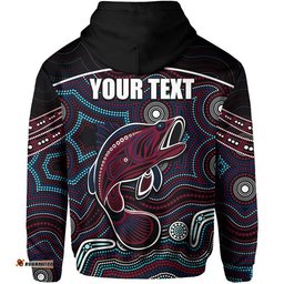custom personalised fishing aboriginal hoodie no4