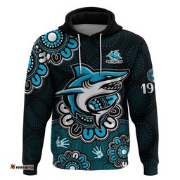 nrl cronulla sutherland sharks rugby sharkies 1963 aboriginal hoodie