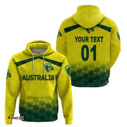 custom personalised australia cricket hoodie aussie unique gradient yellow vibes