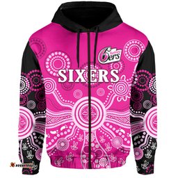 sydney sixers hoodie cricket indigenous australian art ver01