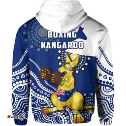 australia hoodie boxing kangaroo indigenous flag color art