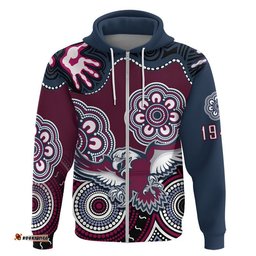 sea eagles rugby zip up and pullover hoodie simple aboriginal 1946