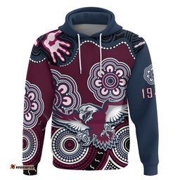 sea eagles rugby zip up and pullover hoodie simple aboriginal 1946