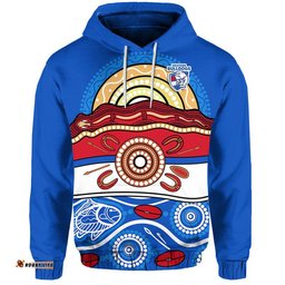 western bulldogs aboriginal football zip up and pullover hoodie simple style