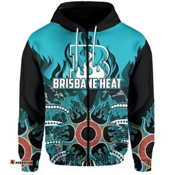 custom personalised and number brisbane heat hoodie cricket dot aboriginal