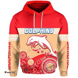 custom personalised dolphins rugby hoodie aboriginal simple