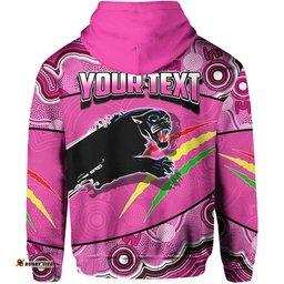 custom personalised panthers rugby hoodie aboriginal basic style pink