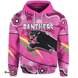 custom personalised panthers rugby hoodie aboriginal basic style pink