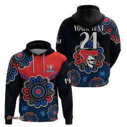 custom personalised nrl newcastle knights rugby novocastrians 1987 aboriginal hoodie