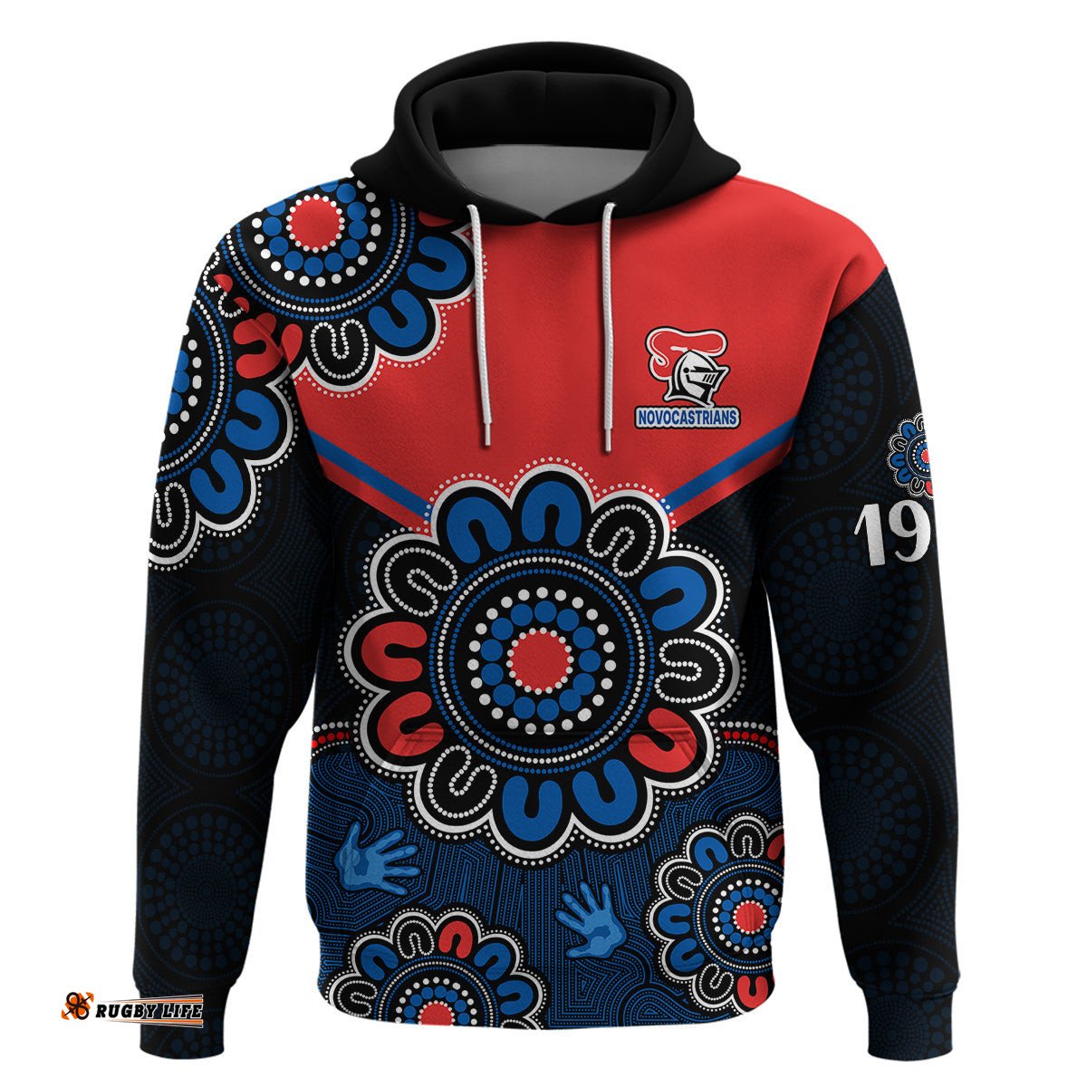custom personalised nrl newcastle knights rugby novocastrians 1987 aboriginal hoodie