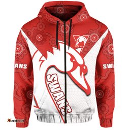 sydney football hoodie swans 1874 dot painting artsy