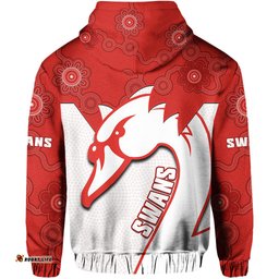 sydney football hoodie swans 1874 dot painting artsy