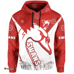 sydney football hoodie swans 1874 dot painting artsy