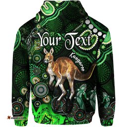 custom personalised australian astrology zip up and pullover hoodie aries kangaroo zodiac aboriginal vibes green