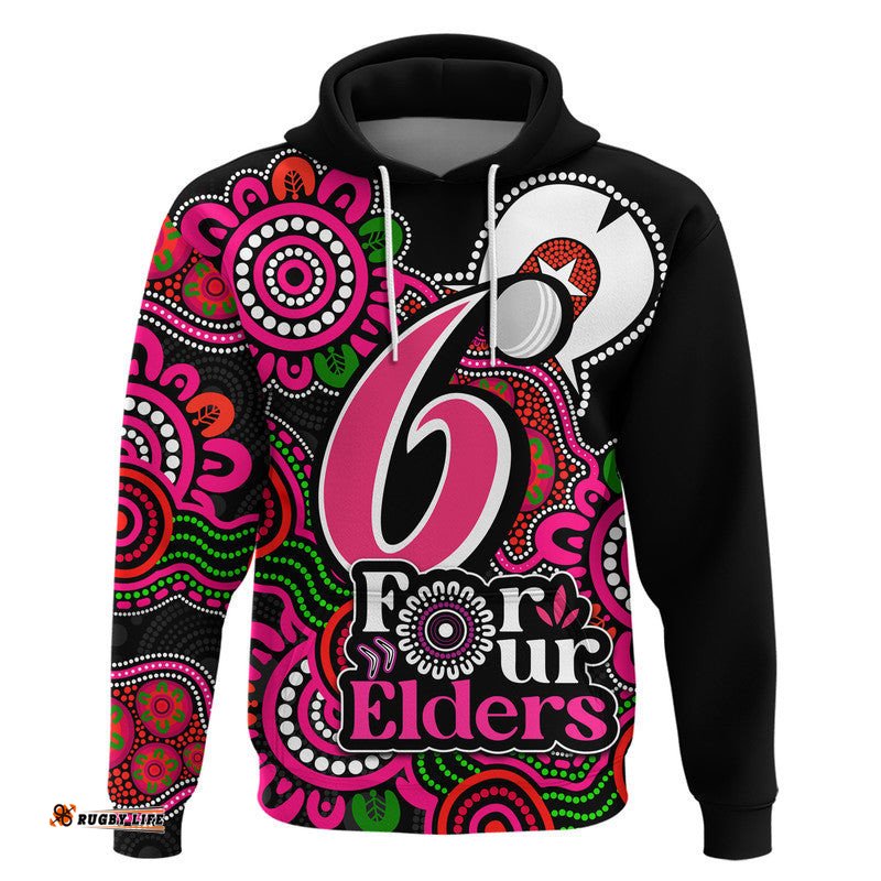 sydney sixers cricket zip up and pullover hoodie naidoc torres strait for our elders