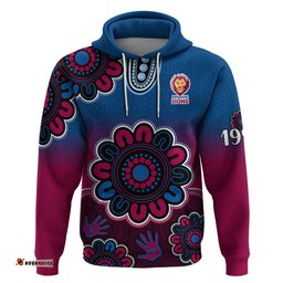 custom personalised afl brisbane lions 1996 aboriginal hoodie