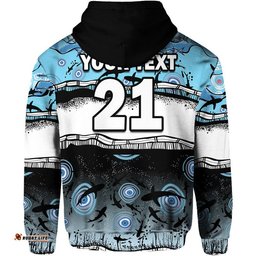 custom text and number sharkies aboriginal zip up and pullover hoodie