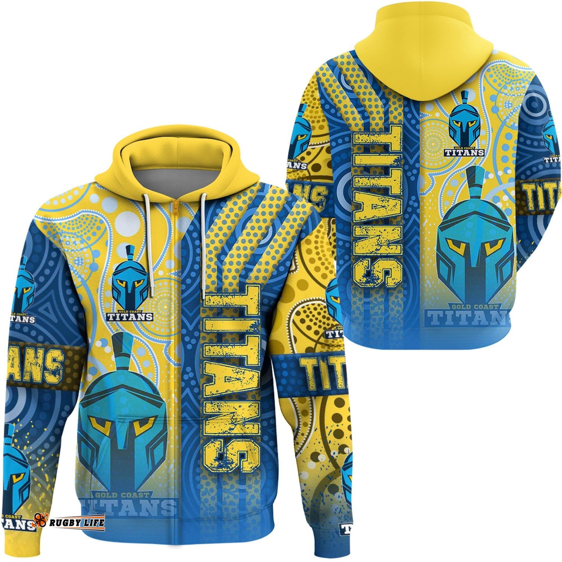 vibe hoodie clothing gold coast titans sporty style zip hoodie