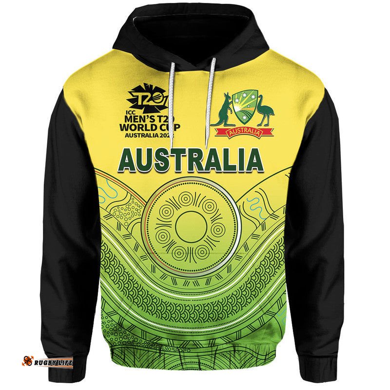 custom personalised and number australia cricket mens t20 world cup hoodie