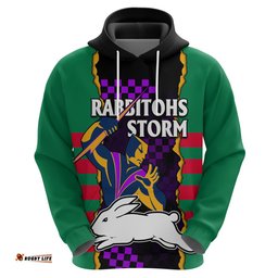 nrl combine rabbitohs and storm hoodie