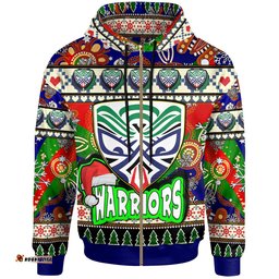 warriors rugby christmas hoodie custom xmas warriors christmas balls snowflake with aboriginal patterns hoodie