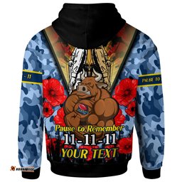 cowboys rugby hoodie remembrance day pause to remember hoodie
