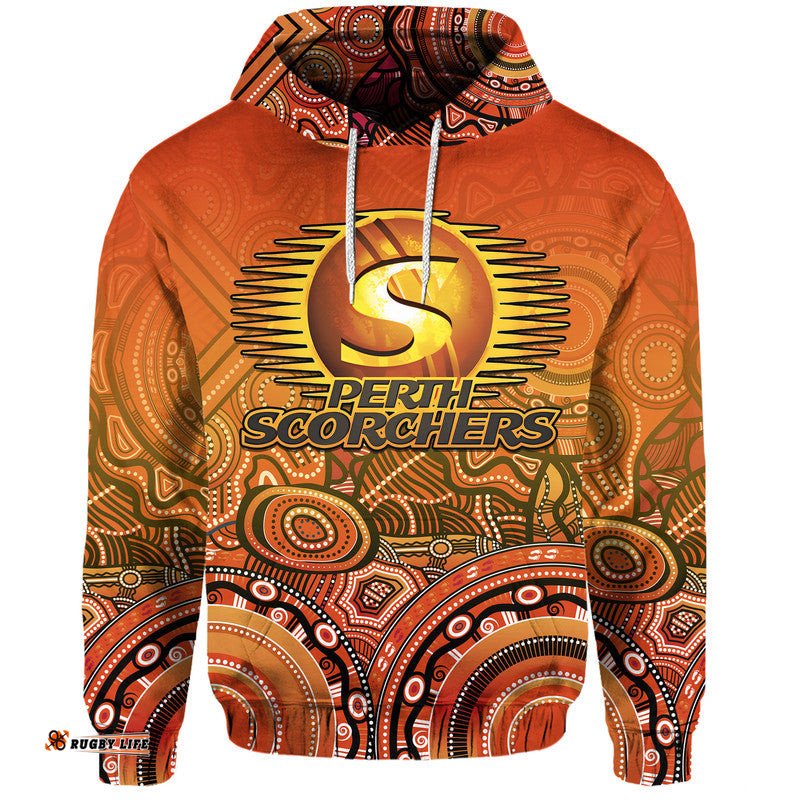 perth scorchers indigenous aboriginal arts zip up and pullover hoodie