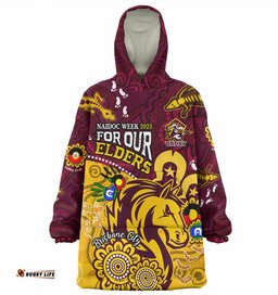 australia naidoc week brisbane city wearable blanket hoodie bronx for our elders aboriginal inspired wearable blanket hoodie blue