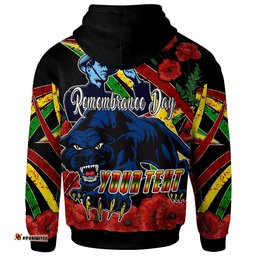 panthers rugby hoodie custom panthers remembrance day and poppies hoodie