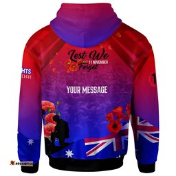 knights rugby hoodie custom knights remembrance day lest we forget poppies hoodie