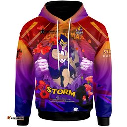 storm rugby hoodie custom storm remembrance day lest we forget poppies hoodie
