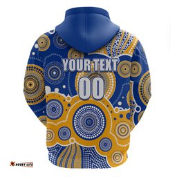 custom personalised and number eagles afl hoodie aboriginal patterns
