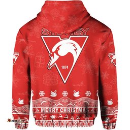 sydney swans unique winter season zip up and pullover hoodie swans merry christmas
