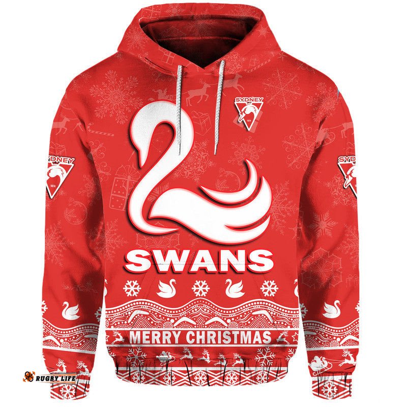 sydney swans unique winter season zip up and pullover hoodie swans merry christmas