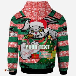 rabbitohs christmas rugby hoodie merry christmas super rabbitohs with rugby ball and aboriginal patterns custom hoodie