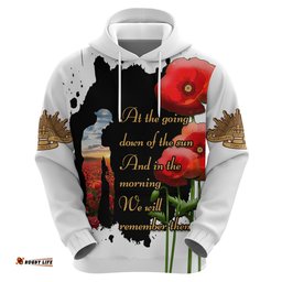 australian anzac hoodie poppy we will remember them