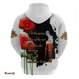 australian anzac hoodie poppy we will remember them