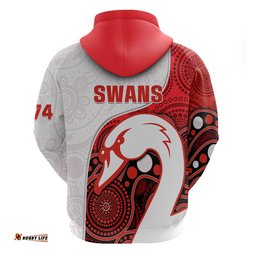 swans football hoodie go swannies indigenous art